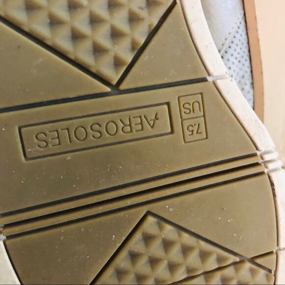 AEROSOLES Grey Leather Tie SideCar Sneakers Oxfords Flats Women's Shoes 7.5 - Picture 8 of 9